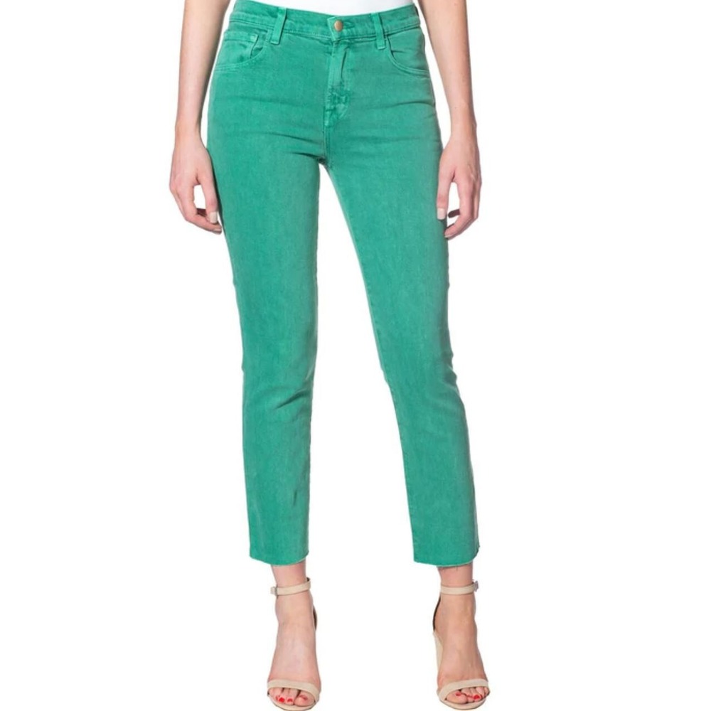 J BRAND women jeans HR crop cigarette JB002567 hopper ruby green USA 26 $248